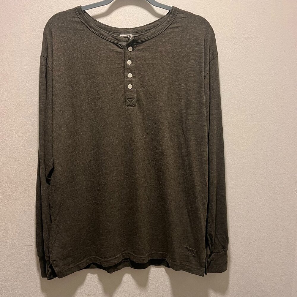 Victoria Secret Women's Large Olive Green Long Sleeve Shirt